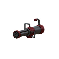 gatling gun 3d modeling