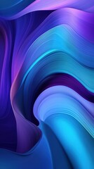 Obraz premium Purple Blue Wallpaper for Phone with Curves Design AI Generated
