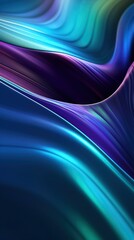 Fluid Gestures: Blue, Purple, and Green Background Wallpaper AI Generated