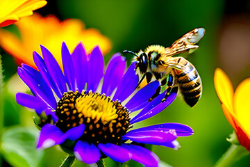honeybee on flower.
Generative AI