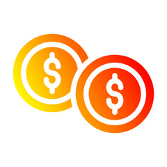 coins dollar icon
