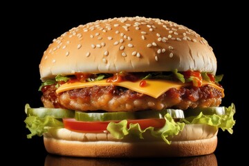 hamburger fresh tasty burger