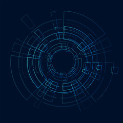 Obraz premium Sci fi futuristic user interface, HUD, Technology abstract background , Vector illustration. 
