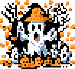 Pixel Art Halloween Ghost
