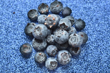 blueberries with sparkly back ground 
