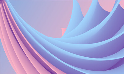 background with wave shapes, colored blue and pink with gradient