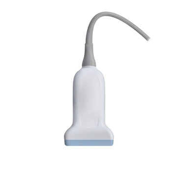 초음파 프로브 설명하는 메디컬일러스트