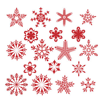 Christmas snowflakes clipart design for holidays