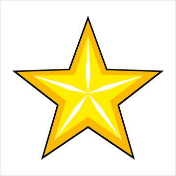 Vector illustration of star sticker for design, packaging, postcards, ratings