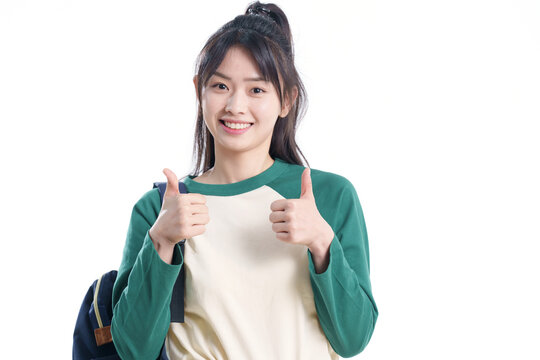 A young and beautiful female college student