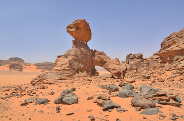 Erodible rock formations in the Sahara Desert, Algeria