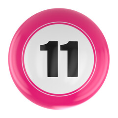 Ball Number 3D Render
