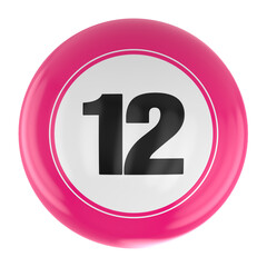 Ball Number 3D Render
