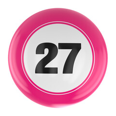 Ball Number 3D Render
