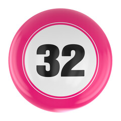 Ball Number 3D Render
