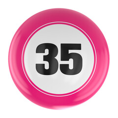 Ball Number 3D Render
