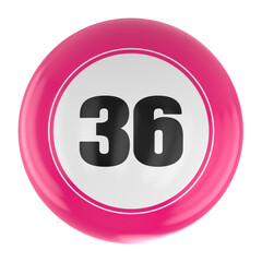 Ball Number 3D Render
