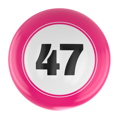 Ball Number 3D Render
