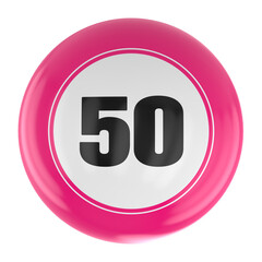 Ball Number 3D Render
