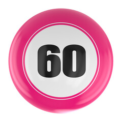 Ball Number 3D Render
