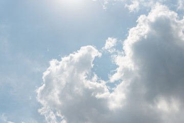 Naklejka na ściany i meble sun and clouds with silver linings