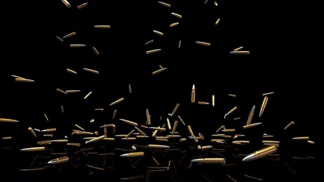 Bullets animation with transparent (alpha) background