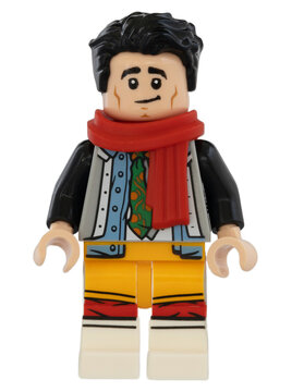 Dortmund - Deutschland 15. Juli 2023 Lego Minifigure Joey Tribbiani aus der Serie FRIENDS
