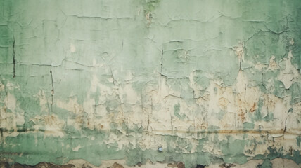Obraz premium Vintage Green Concrete Wall with Tonal Painted Texture