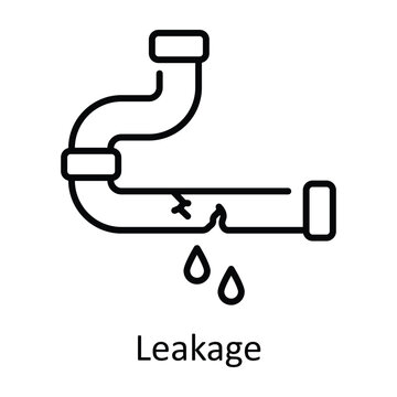 Leakage Outline Icon Design illustration. Home Repair And Maintenance Symbol on White background EPS 10 File