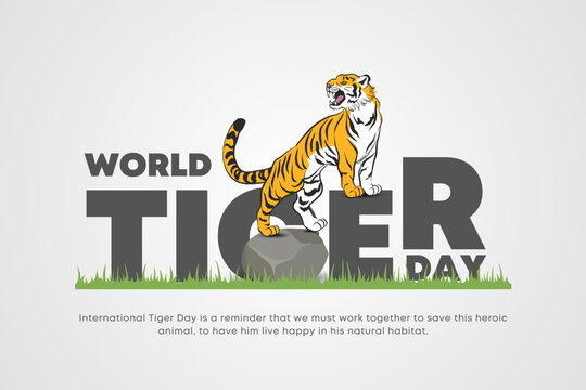 vector illustration of International Tiger day, background,tiger prints