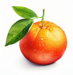 Illustration of an orange on white background