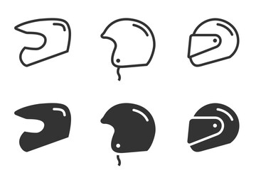 Motorcycle helmet icon. Vector illustration.