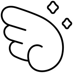 wing outline icon