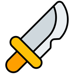 dagger outline color icon