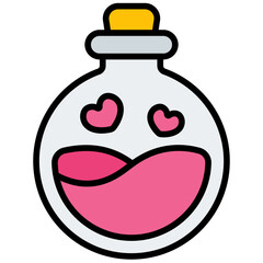 love potion outline color icon