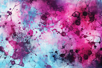 Abstract Watercolor Elegance: Blue & Deep Red Wine Stain Texture