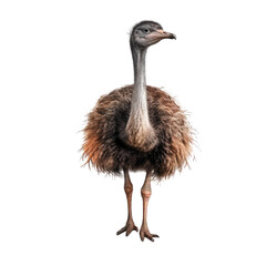 ostrich isolated on white.