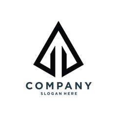 Modern Minimalist A Letter Logo Design 