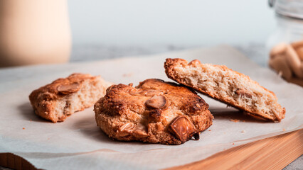 Galletas caseras  sin gluten de almendra recién hechas