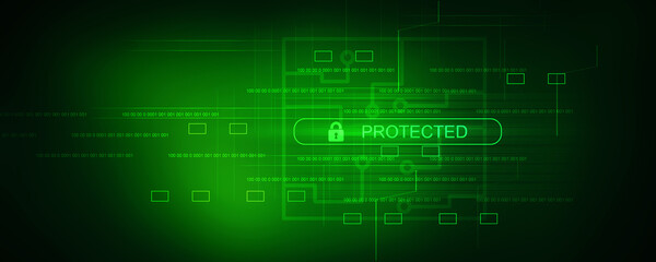 Obraz premium 2d illustration Safety concept: Closed Padlock on digital background