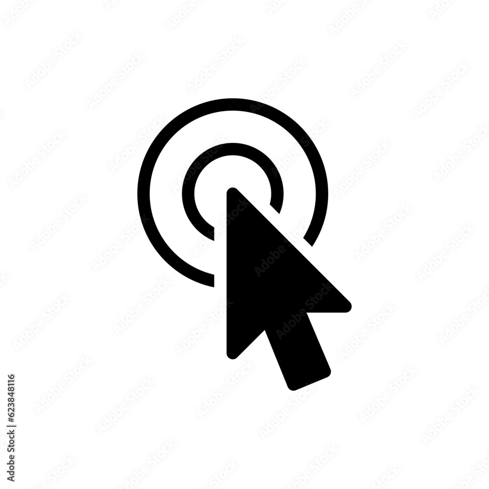 Poster mouse cursor click icon, computer clicking arrow - Mouse arrow pointer icon symbol	
