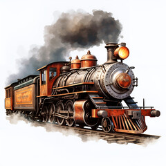 Naklejka premium old locomotive
