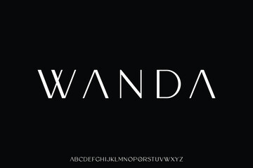 Abstract elegant typeface display font vector. Luxury minimalist typography style