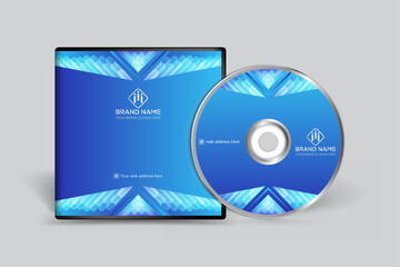 CD cover design with blue color