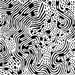 Fototapeta premium Black and white scribble pattern 