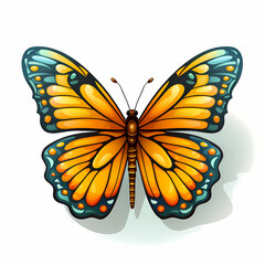 Obraz na płótnie Canvas Butterfly from top view