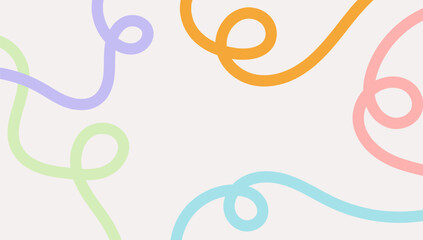 Colorful line doodle pattern background