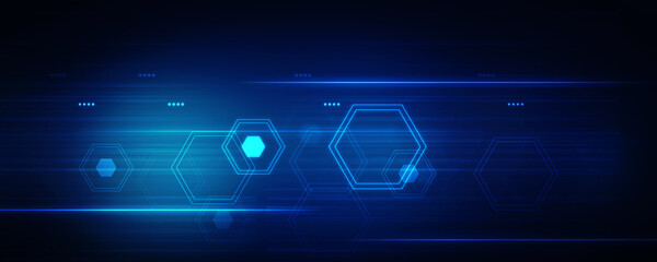 Fototapeta premium 2d illustration Abstract futuristic electronic circuit technology background