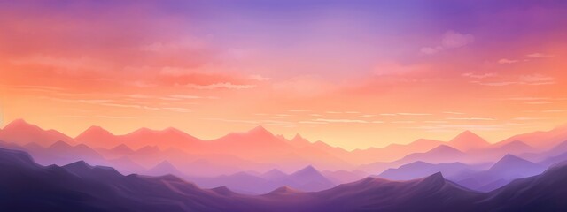 Obraz premium Gradual gradients of warm oranges and deep purples meld together, producing a captivating twilight background. Generative AI