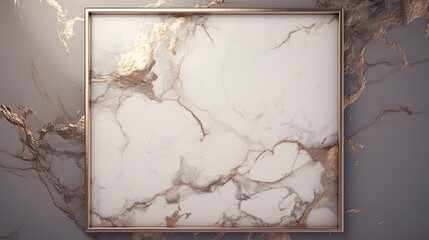 A square marble frame with a marbled texture and negative space, evoking a sense of timeless beauty and sophistication in your promotional content. Generative AI.